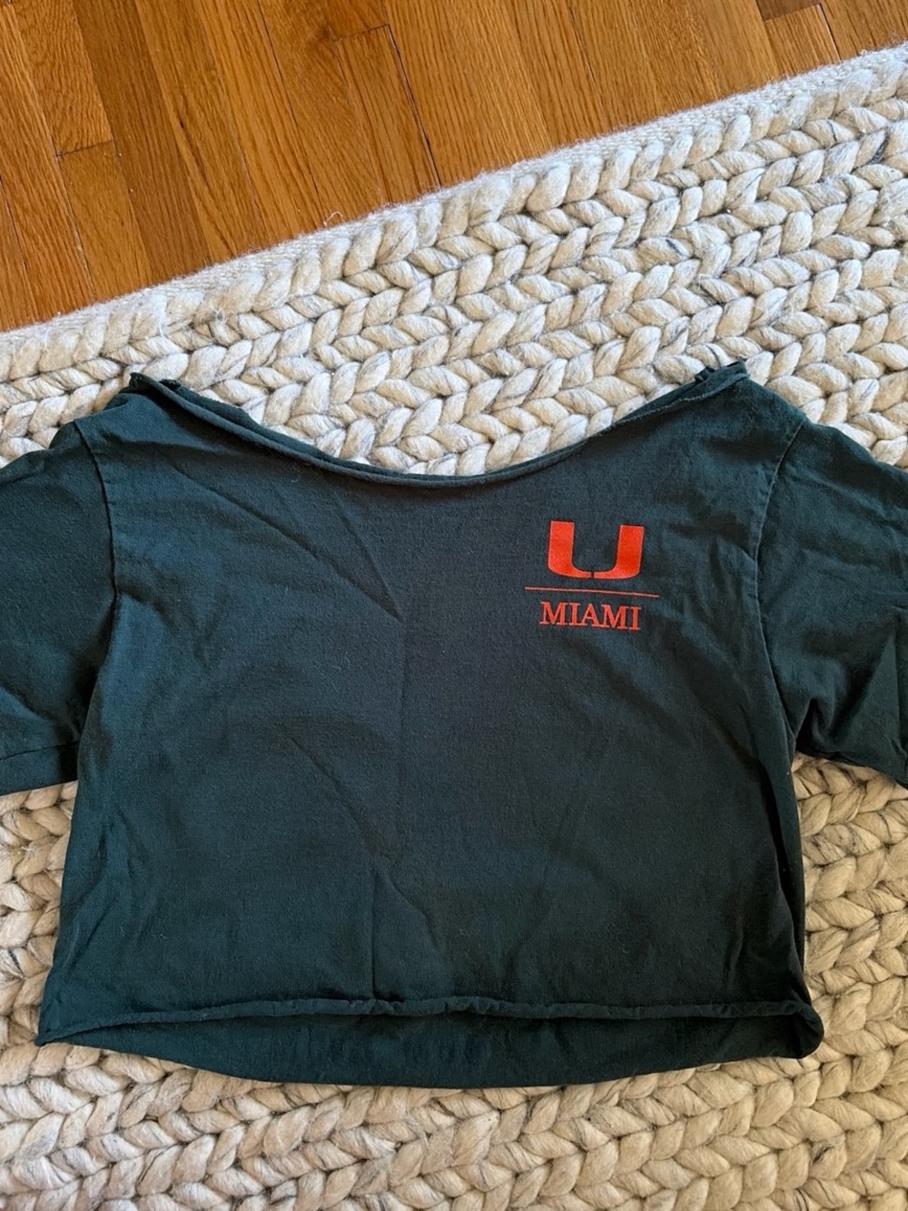 U Miami Green Crop Top